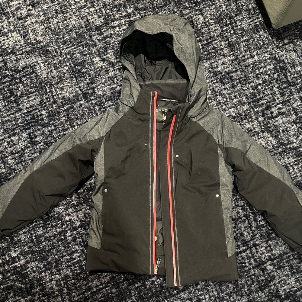 Spyder Girls Black & Gray Ski Jacket
